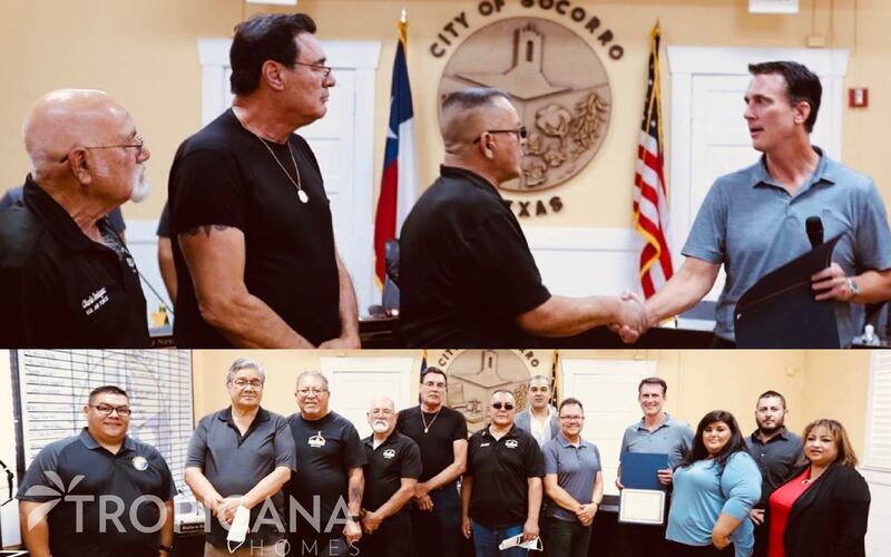 Tropicana Homes donates $25,000 towards Socorro Veterans Memorial Construction 